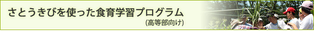 さとうきびを使った食育学習プログラム(高等部向け)
