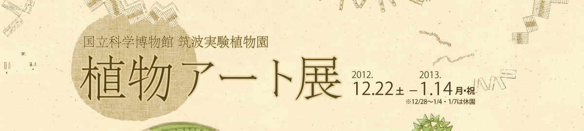 植物アート展 国立科学博物館 筑波実験植物園