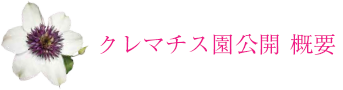 クレマチス園公開 概要